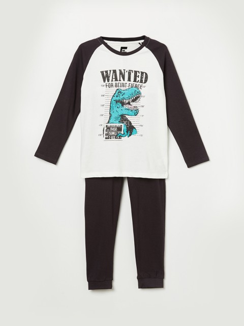 

Fame Forever by Lifestyle Boys Black Printed Cotton Night dress