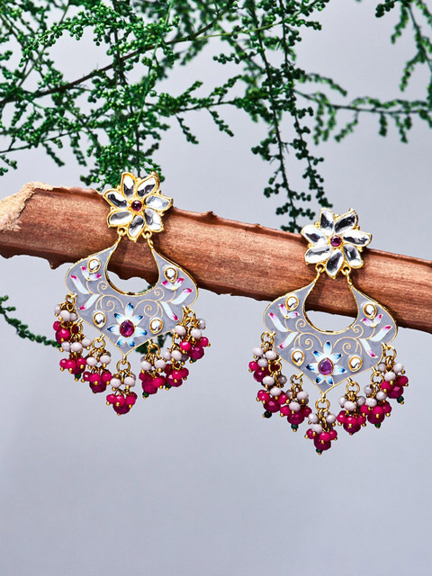 

Biba Grey & Red Floral Drop Earrings