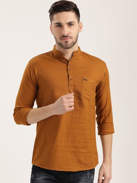 

V2 Value & Variety Men Brown Dobby Pathani Kurta