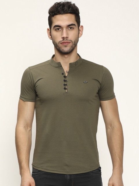 

V2 Value & Variety Men Olive Green Kurta