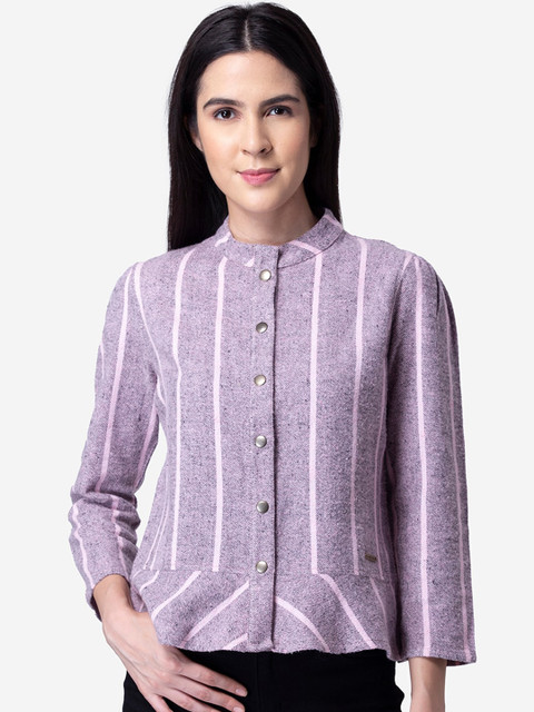 

Modriba Women Pink Crop Tailored Jacket