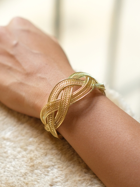 

Ayesha Women Gold-Toned Gold-Plated Cuff Bracelet