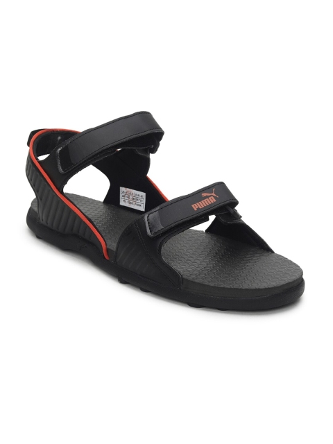 

Puma Men Black & Red Comfort Sandals