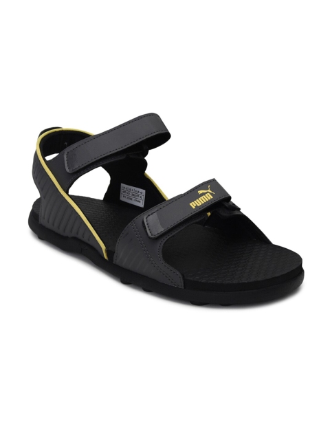 

Puma Men Grey & Yellow Comfort Sandals