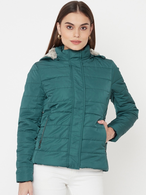 

METTLE Women Green Padded Jacket
