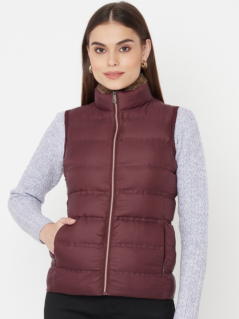 

METTLE Women Maroon Puffer Jacket
