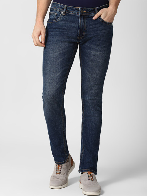 

Peter England Casuals Men Navy Blue Skinny Fit Heavy Fade Jeans