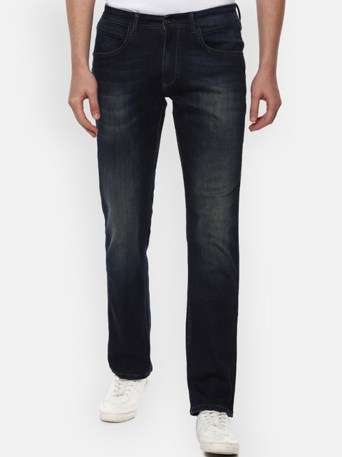 

VAN HEUSEN DENIM LABS Men Navy Blue Heavy Fade Jeans