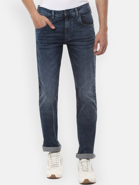 

VAN HEUSEN DENIM LABS Men Navy Blue Slim Fit Heavy Fade Jeans