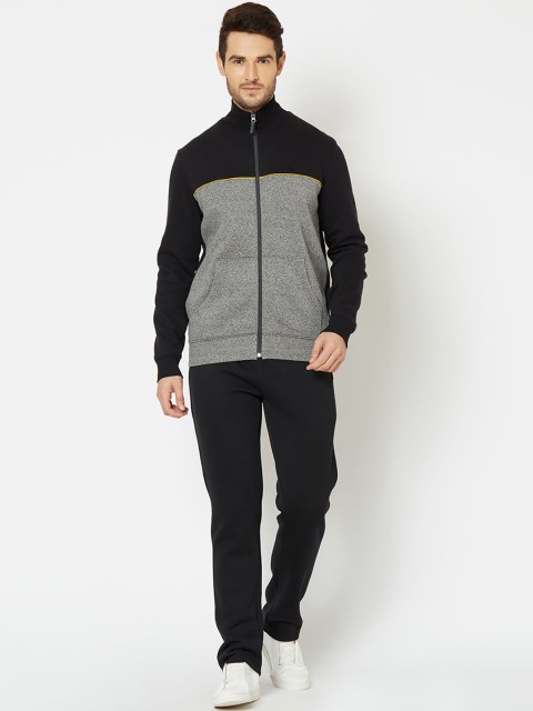 

Sweet Dreams Men Black & Grey Colourblocked Tracksuit