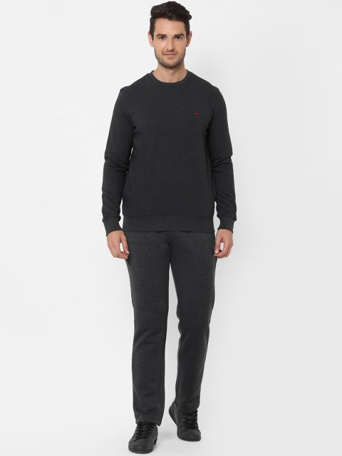 

Sweet Dreams Men Charcoal Fleece Plus Size Tracksuit