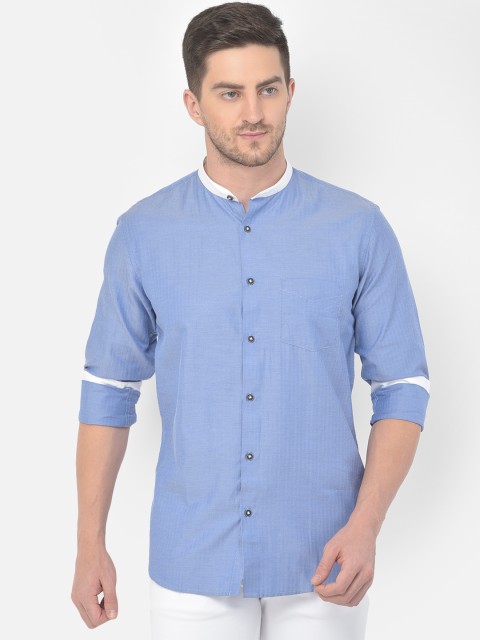 

Richlook Men Blue Classic Slim Fit Opaque Casual Shirt