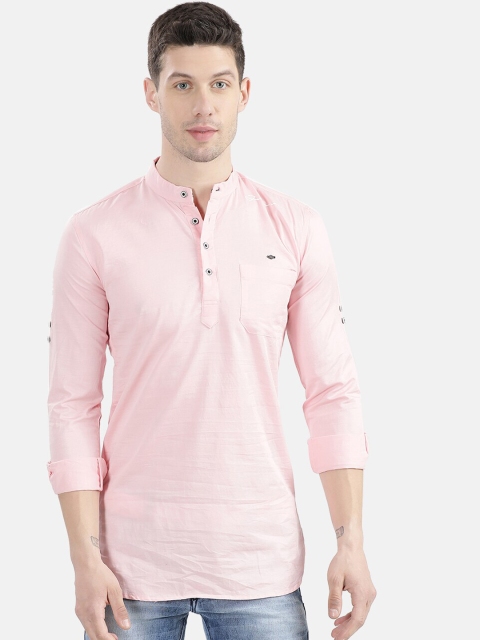 

V2 Value & Variety Men Pink Linen Kurta