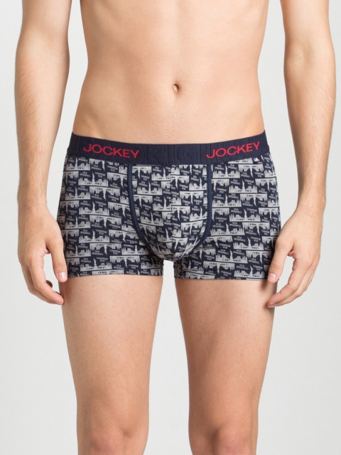 

Jockey Men Blue Printed Trunks