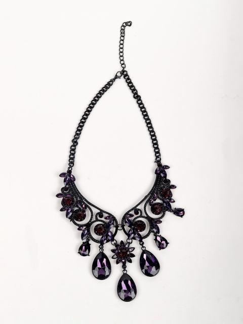 

ODETTE Black & Purple Designer Necklace