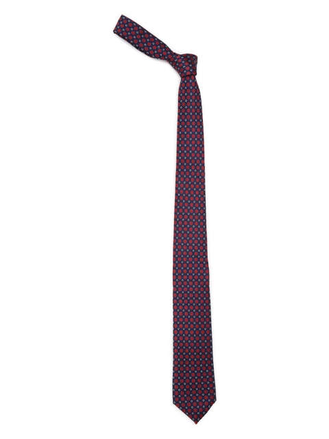 

Peter England Men Navy Blue & Red Woven Designed Broad Tie