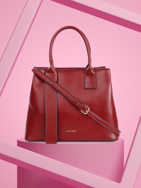 

Allen Solly Red Structured Handheld Bag