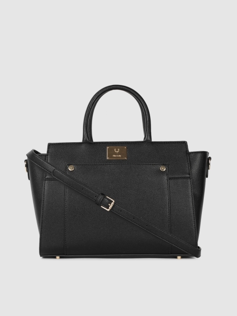 

Allen Solly Black PU Structured Handheld Bag
