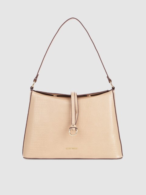 

Allen Solly Women Peach-Coloured Textured Structured Shoulder Bag