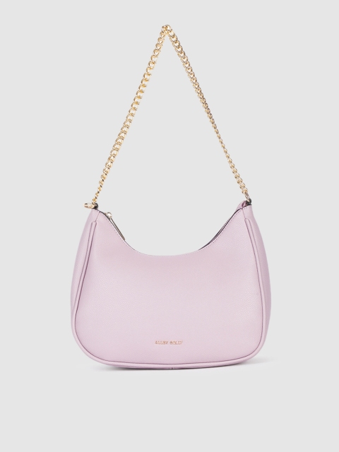 

Allen Solly Lavender Solid PU Small Structured Shoulder Bag