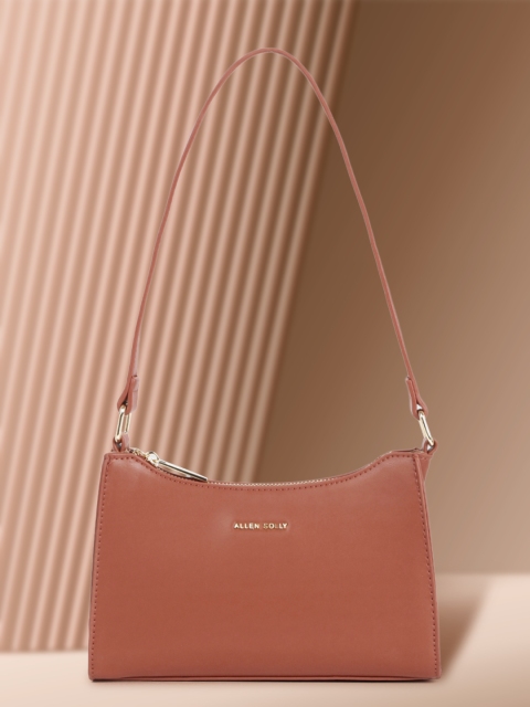 

Allen Solly Rust Solid PU Regular Structured Sling Bag