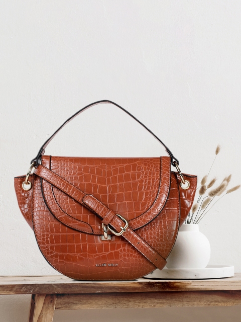 

Allen Solly Tan Brown Textured Satchel