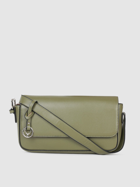 

Allen Solly Green Solid Sling Bag