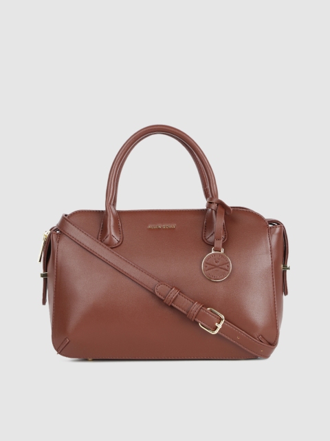 

Allen Solly Women Brown Solid Structured Handheld Bag