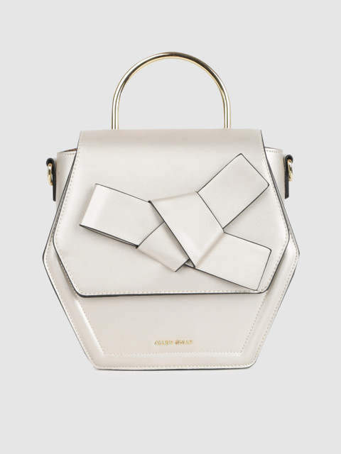 

Allen Solly Silver-Toned PU Structured Sling Bag