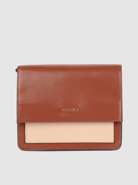 

Allen Solly Rust Solid PU Regular Structured Sling Bag