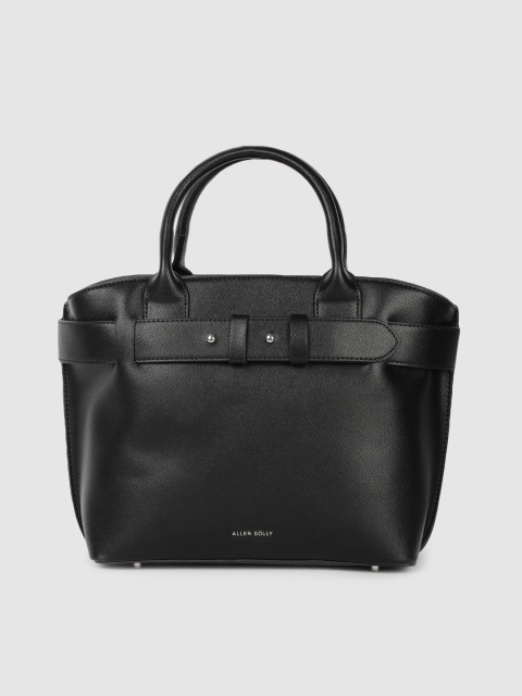 

Allen Solly Black PU Structured Handheld Bag