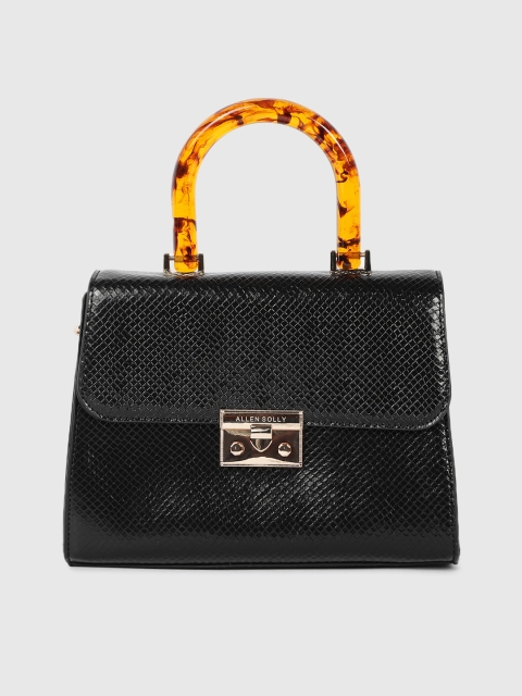 

Allen Solly Black Animal Textured PU Structured Satchel