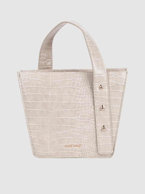 

Allen Solly Women Grey Textured Structured Handheld Bag