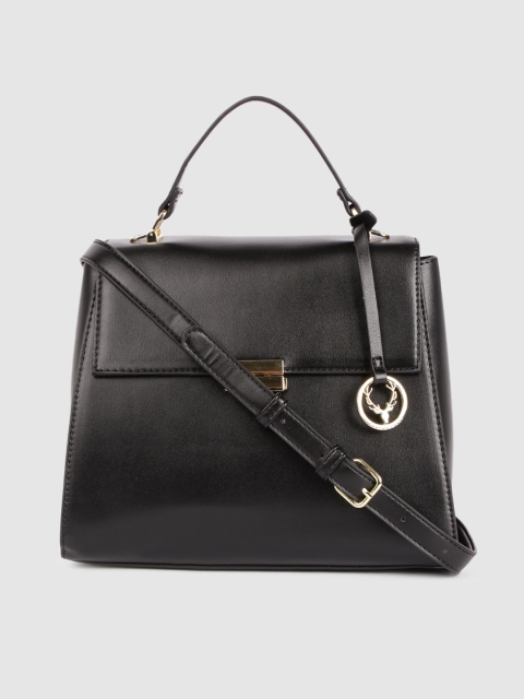 

Allen Solly Black Solid Structured Satchel
