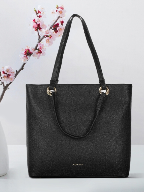 

Allen Solly Black PU Structured Shoulder Bag