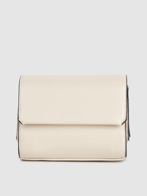

Allen Solly Nude-Coloured PU Structured Sling Bag