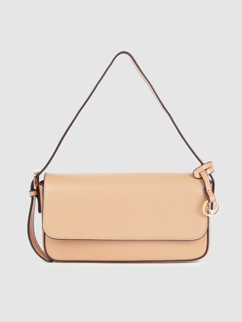 

Allen Solly Women Beige Solid Structured Shoulder Bag