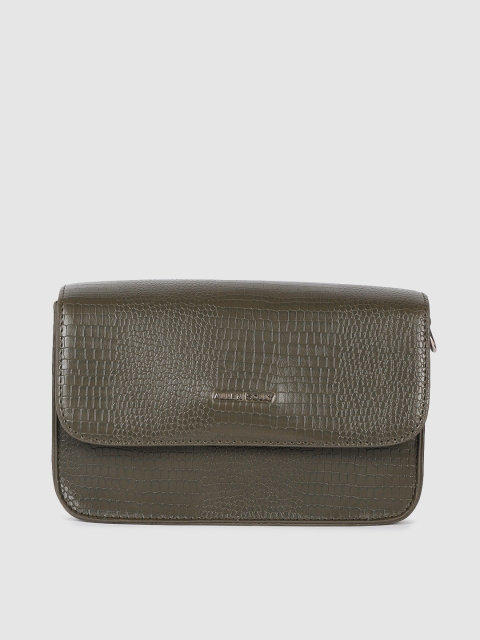 

Allen Solly Olive Green Textured Sling Bag