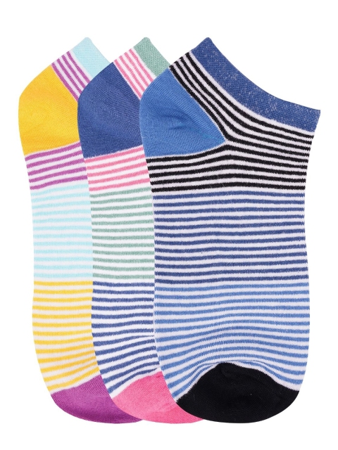 

N2S NEXT2SKIN Woman Pack of 3 Yellow Navy & Blue Cotton Socks