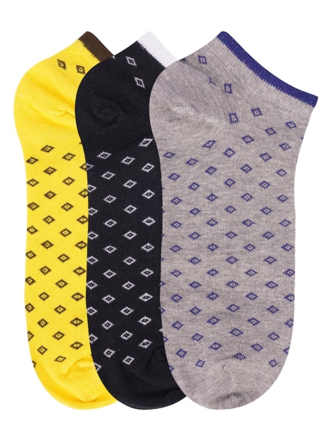 

N2S NEXT2SKIN Women Set of 3 Printed Low Ankle Length Socks, Multi
