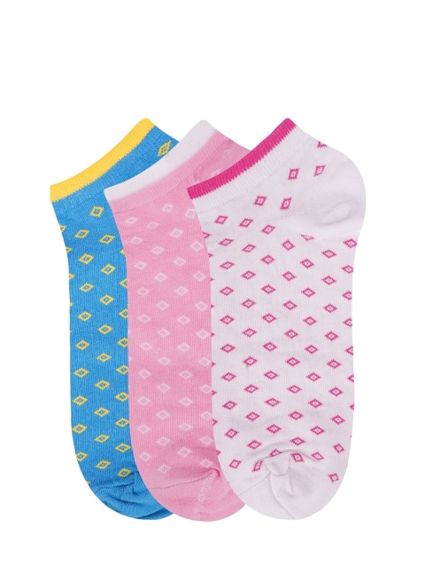 

N2S NEXT2SKIN Women Set of 3 Printed Ankle length Socks, Multi