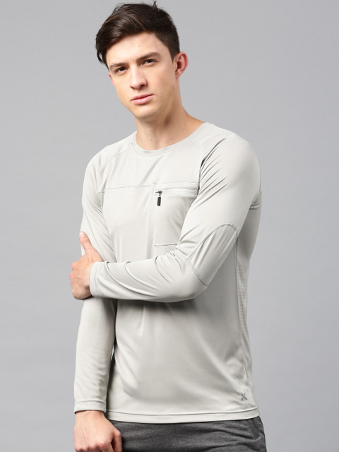 

HRX by Hrithik Roshan Men Grey RAPID-DRY T-Shirt