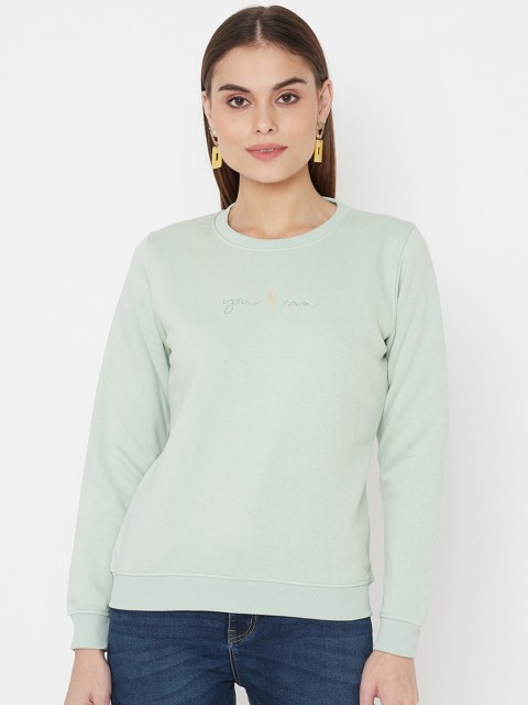 

METTLE Women Green Sweatshirt