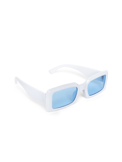 

20Dresses Women Blue Lens & White Rectangle Sunglasses
