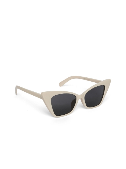 

20Dresses Women Black Lens & White Your Sweet Vibes Cateye Sunglasses SG0477, Beige