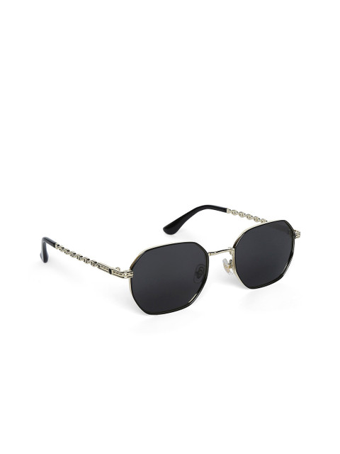 

20Dresses Women Black Lens & Gold-Toned Aviator Sunglasses - SG0537-Black-Gold