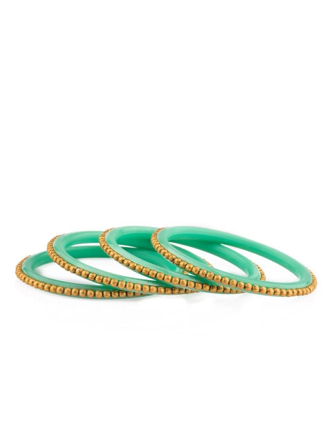 

Alankruthi Set Of 4 Gold-Plated Beaded Bangles