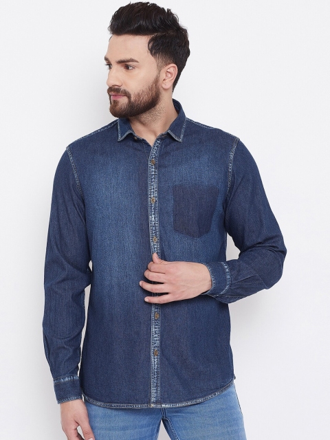 

Canary London Men Blue Smart Slim Fit Faded Casual Shirt