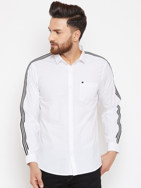 

Canary London Men White Smart Slim Fit Opaque Cotton Casual Shirt