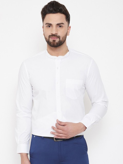 

Canary London Men White Smart Slim Fit Opaque Formal Shirt